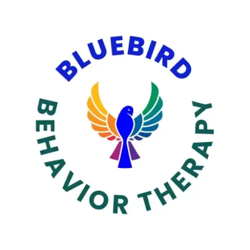 Colorful logo of Bluebird Behavior Therapy with a stylized bluebird.